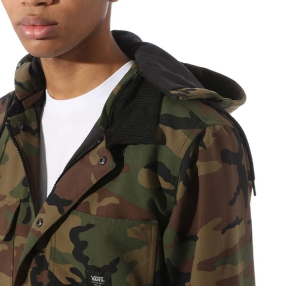 Vans Military Camo Mens Hooded Winter Jacket Coat - Picture 5 of 12